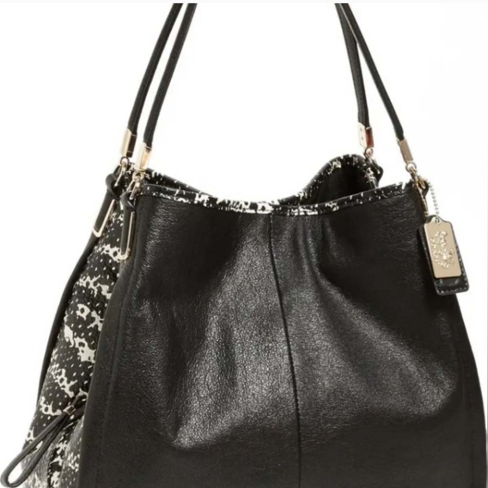 Coach Madison Phoebe Black White Python Animal Pr… - image 3
